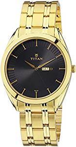 Titan Black Dial Analog Watch for Men's 1582YM03