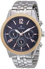 Titan Chronograph Men's Watch Silver Colored Strap