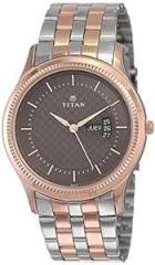Titan Gents Karishma Analog Brown Dial Rose Gold Band Men's Stainless Steel Watch NN1824KM01/NN1824KM01