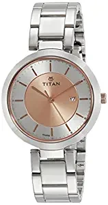 Titan Ladies Neo Ii Analog Rose Gold Dial Women's Watch NL2480KM01