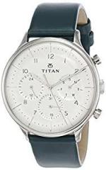 Titan Light Leathers Analog White Dial Men's Watch 90102SL03 / 90102SL03