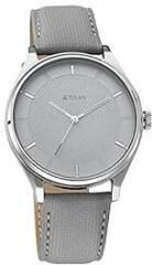 Titan Neo Analog Grey Dial Men's Watch 1802SL12/NR1802SL12 Genuine Leather, Gray Strap