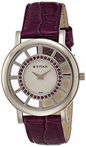 Titan Purple Analog White Dial Women's Watch NE9929SL01J