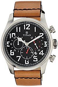 Titan Purple Chronograph Black Dial Men's Watch 9477SL01J