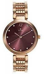 Titan Purple Fashion Basics Analog Red Dial Women's Watch NM2480WM02/NN2480WM02