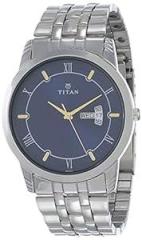 Titan s Analog Watch For Men| With Stainless Steel Strap| Round Dial Watch| Water Resistant Watch| High Quality Watch Range| Silver Watch