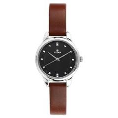 Titan s Analog Watch For Women| Brown Color Watch| Perfect Gift Option | With Leather Strap | Round Dial | Elegant Look| High Quality & Water Resistant