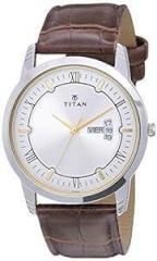 Titan Silver White Dial Analog Watch For Men NR1774SL01
