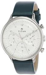 Titan Silver White Dial Analog Watch For Men NR90102SL03