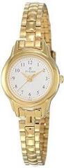 Titan White Dial Gold Band Analog Stainless Steel Watch For Women NR2401YM01