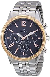 Workwear Men s Chronograph Watch Quartz, Water Resistant, Gold/Stainless Steel/Leather Strap