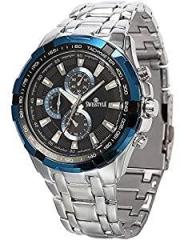 Two Tone Chrono Look Analog Stainless Steel Watch SS GR6612 For Men