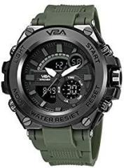 V2A Analogue Digital Men's Watch Black Dial Black Colored Strap