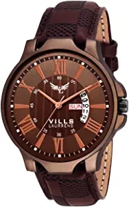 Vills Laurrens Brown Cofee Day and Date Men's Watch VL 1125