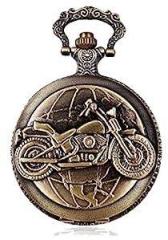 Vintage Motorbike Pocket Analog Stainless Steel Watch Keychain, Gift For Birthday, Anniversary For Brother, Boyfriend, Friend Keyring