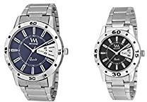 Watch Me WM Combo of Day and Date unisex Analog Black Couple Pair Watch Set for 2