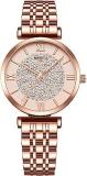 Women Watches Analogue Wrist Watches Watches for Women's & Girls&Miss&Ladies Rose Gold Dial Watch with Stylish Diamond Studded Watches