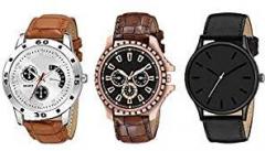 Y&S Analog Watch for Mens Womens Unisex Watches Combo Brown YS 20 53 80