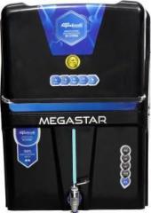 Aqua BLACK Full Megastar Model MINERAL 15 Litres ALKALINE VITAMIN B12 Filter 15 Litres RO + UV + UF + TDS Water Purifier