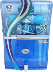 Aqua Flow Enterprises ALFA Alkaline 12 Litres RO + UV + UF + TDS Control + Alkaline + UV in Tank Water Purifier