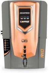 Aqua Fresh RIO C GREY LED COPPER+RO+UV+TDS 12 Litres electric borewell water purifier 12 Litres RO + UV + Copper Water Purifier