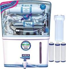 Aqua GRAND RO. UV. UF. TDS. 12 Litres storege tank. pree filter. 9 inch candal 3pc. ip 2021 12 Litres RO + UV + UF + TDS Water Purifier