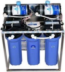 Aquadpure 25 LPH Commercial RO+UV Water Purifier Plant Double Purification Blue Stainless steel Full Automatic 25 Litres 25 L RO + UV + UF + TDS Water Purifier