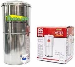 Home pro Stainless Steel Non Electric Water Filter with 4 Candle 30 Litres Gravity Based + EAT Water Purifier