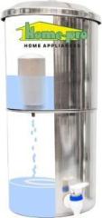 Home pro Stainless Steel Non Electric Water Filter with 4 Candles 30 Litres Gravity Based Water Purifier