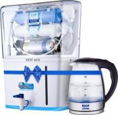 Kent Ace and Elegant Elctric Glass Kettle 8 Litres RO + UV + UF + TDS Control + UV in Tank Water Purifier