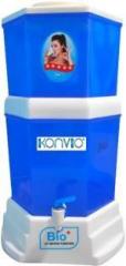 Konvio Gravity Water Purifier Filter Bio Nano Non Electric White and Blue 12 Litres 12 L UF Water Purifier