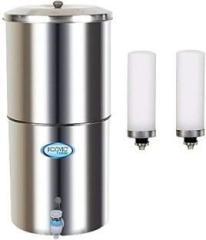 Konvio Neer Steel Gravity filter Non Electric Stainless 18 Litres Gravity Based Water Purifier