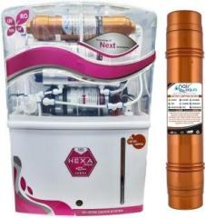 Noir Aqua HexaGrand Premium RO Water Purifier 8 Stage for home with Active Copper, Pink 12 Litres RO + UV + UF + Copper + TDS Control Water Purifier